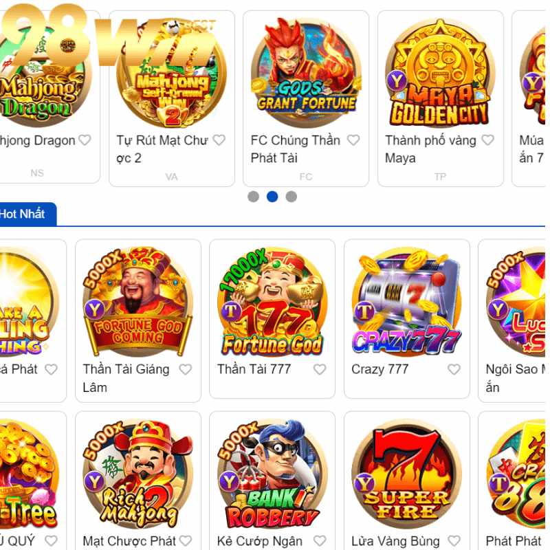 Quy luật game Nổ Hũ tại 98WIN đơn giản, dễ nắm