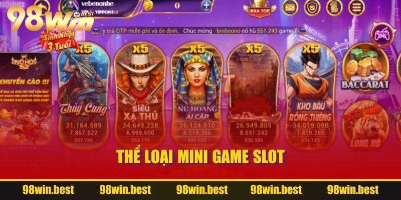 Thể loại Mini Game Slot