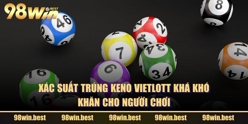 Xác suất trúng Keno Vietlott khá khó khăn cho người chơi